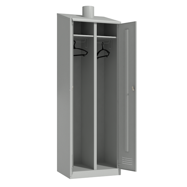 Металлический шкаф для одежды с вентиляцией