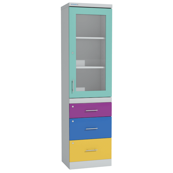 Цветной шкаф для хранения документов