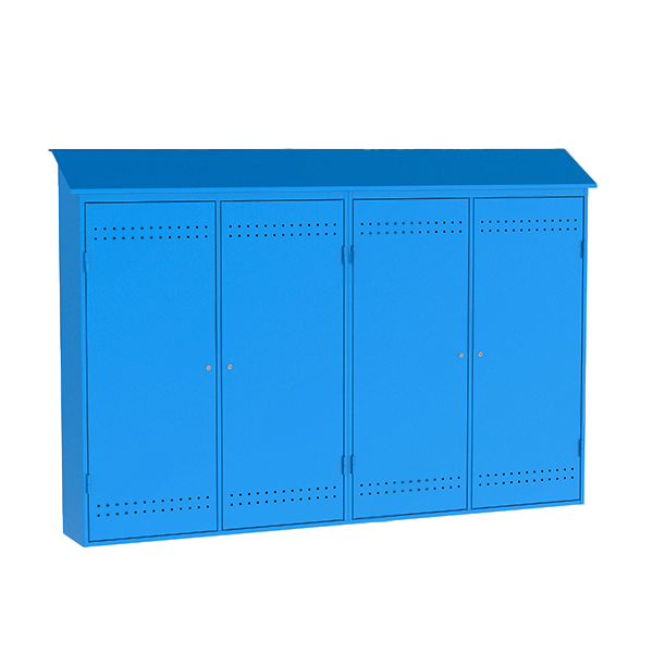 Металлический шкаф для рампы О2 (2x5 баллонов) 4000x800x2400 мм