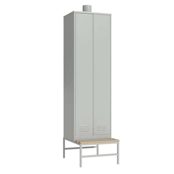 Шкаф для одежды с вентиляцией и наклонной крышей
