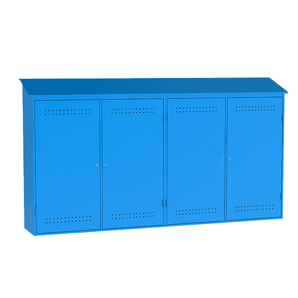 Металлический шкаф для рампы 02 3700х600х2050 мм