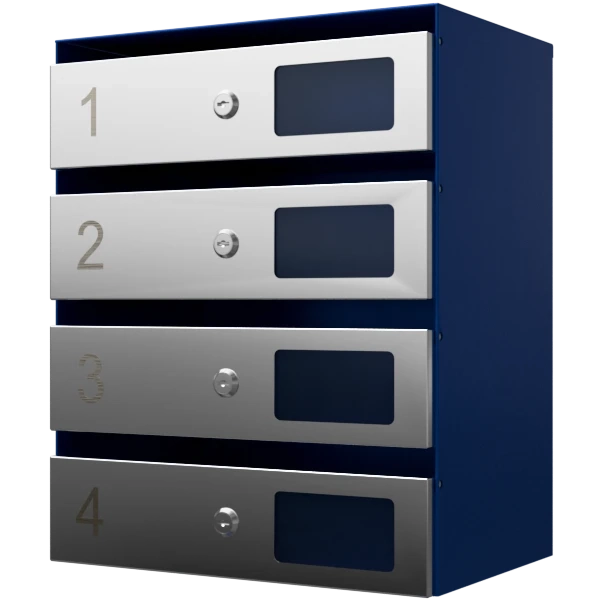 почтовый ящик 4-секционный серия ультра инокс фото