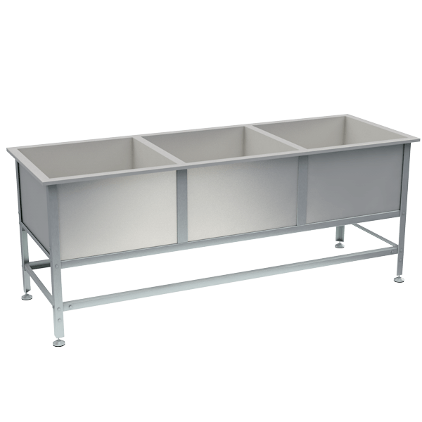 ванна 3 мойки 870x2300x800 фото