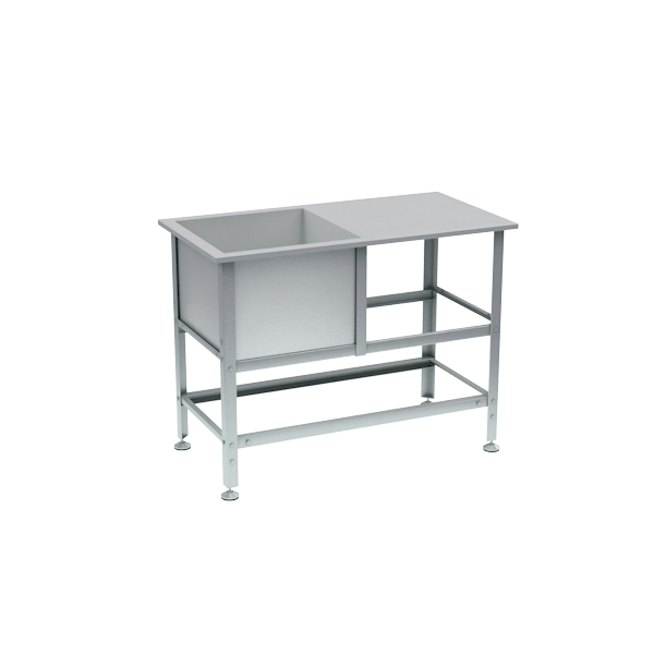 ванна моечная со столом 1 раковина 870x1210x630 фото