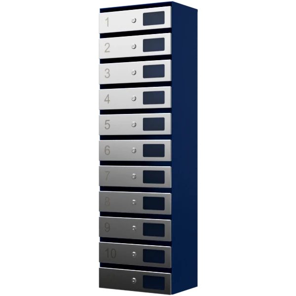 почтовый ящик 11-секционный серия ультра инокс фото