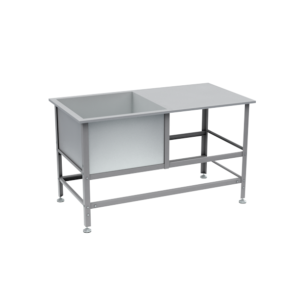 ванна моечная 1 раковина со столом 870x1550x800 фото