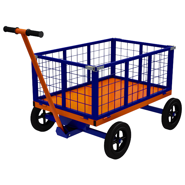 тележка с поворотной осью и трубчатыми бортами тпоб 2 с фото