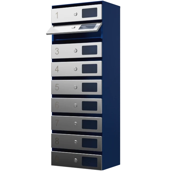 почтовый ящик 9-секционный серия ультра инокс фото