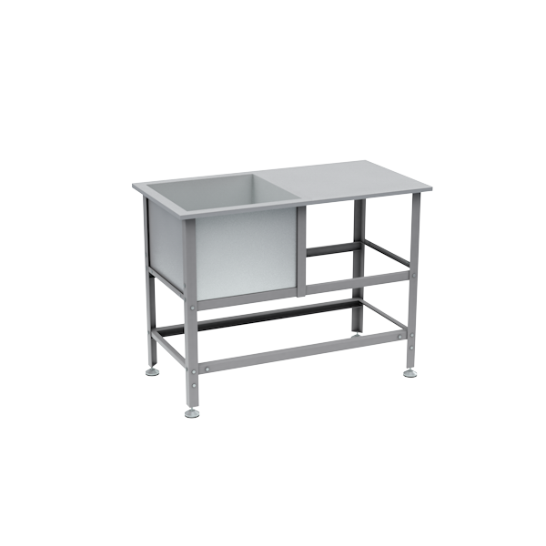 ванна моечная 1 раковина со столом 870x1210x630 фото