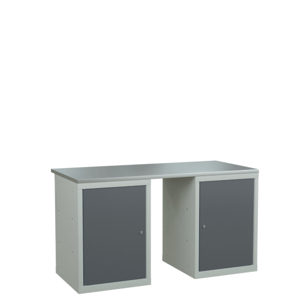 верстак 1500 с 2 тумбами с распашными дверцами фото