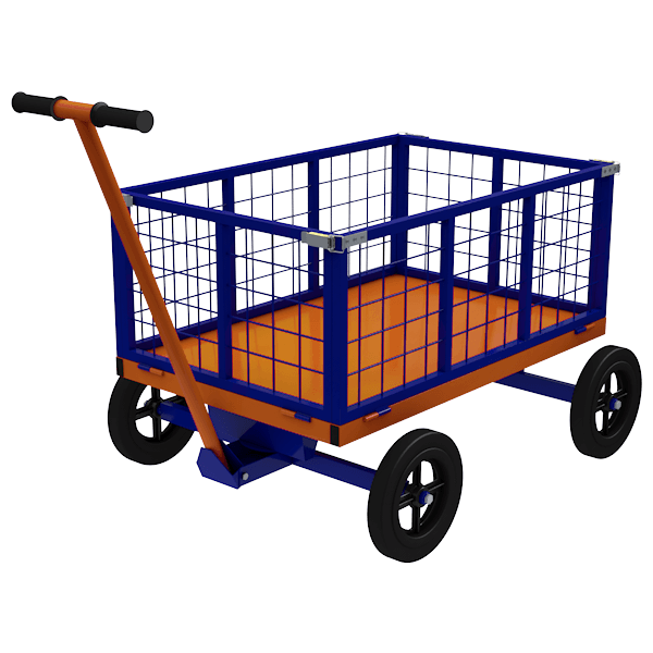 тележка с поворотной осью и трубчатыми бортами тпоб 5 с фото