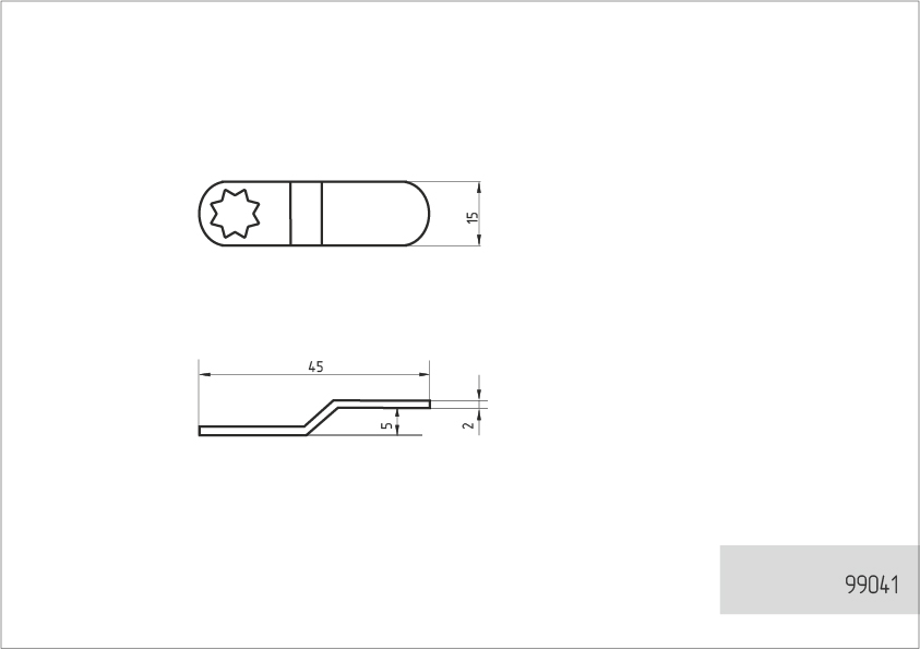 язычок для замка изогнутый 5 мм фото