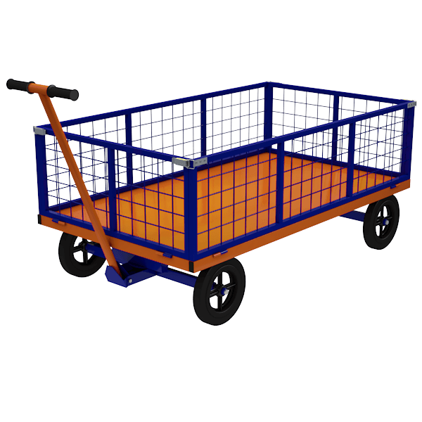 тележка с поворотной осью и трубчатыми бортами тпоб 7 с фото