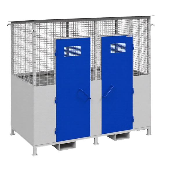 клеть для хранения до 21 баллона без креплений сварная, оцинкованный настил