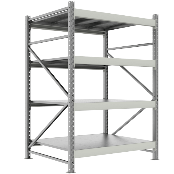 стеллаж ст-051 1800x1200x1050 оцинкованные полки фото