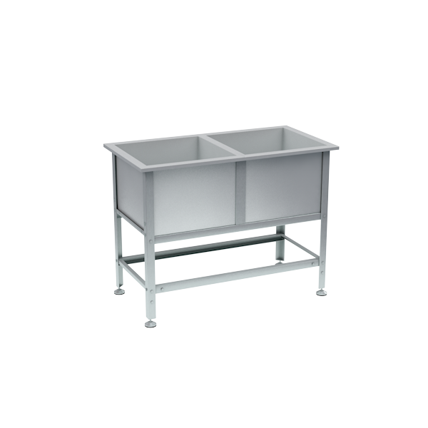 ванна моечная 2 раковины 870x1210x630 фото