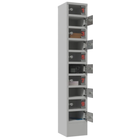 шкаф для хранения мобильных телефонов шст 10 с дверками из оргстекла