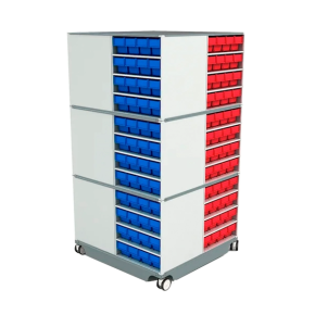 поворотная кассетница кп-02 синие и красные ящики фото