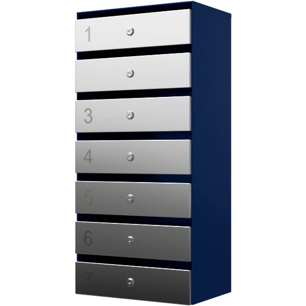 почтовый ящик 7-секционный серия ультра инокс фото