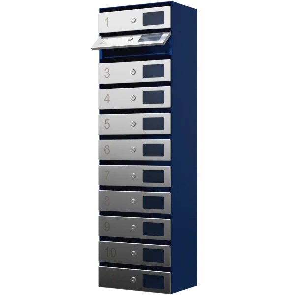 почтовый ящик 11-секционный серия ультра инокс фото