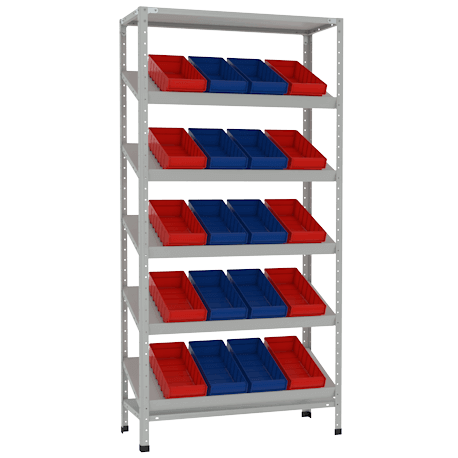 Стеллаж серии СТ-012 с наклонными полками