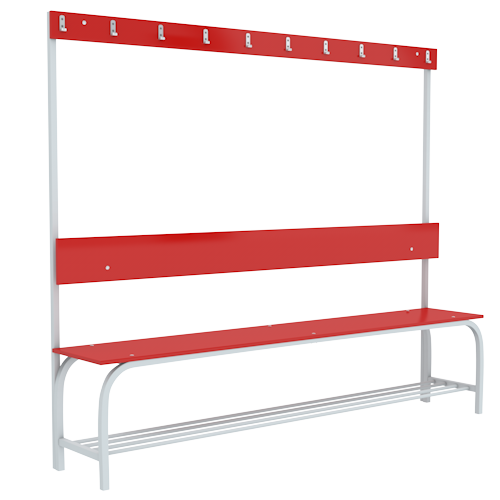 скамья односторонняя с полкой под обувь из лдсп фото