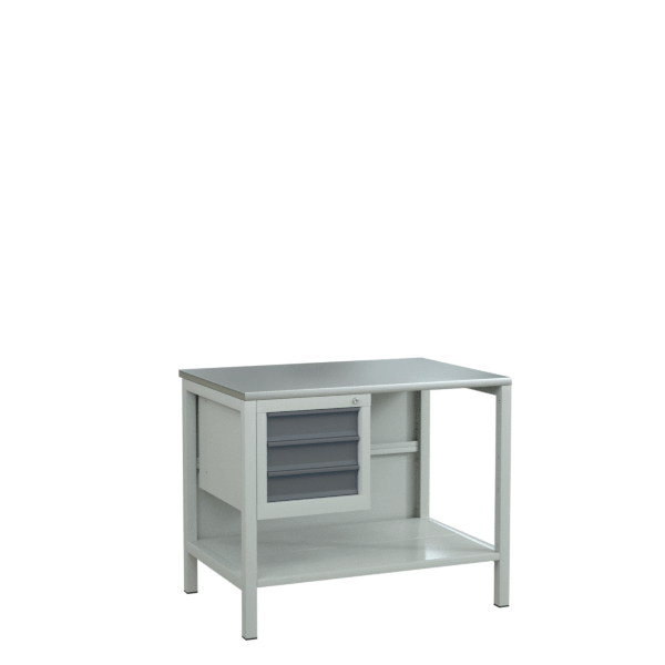 верстак 1000 с подвесной тумбой с 3 выдвижными ящиками фото