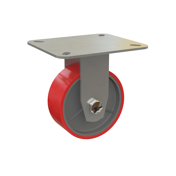 колесо большегрузное неповоротное (полиуретан) 125 мм фото