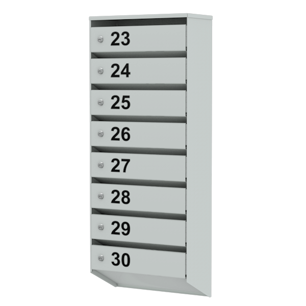 Металлический почтовый ящик на 8 ячеек серия Базис