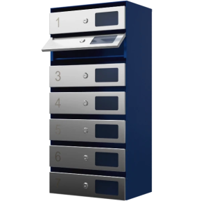 почтовый ящик 7-секционный серия ультра инокс фото