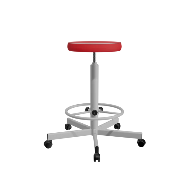 табурет на винтовой опоре т02-1/к красный фото