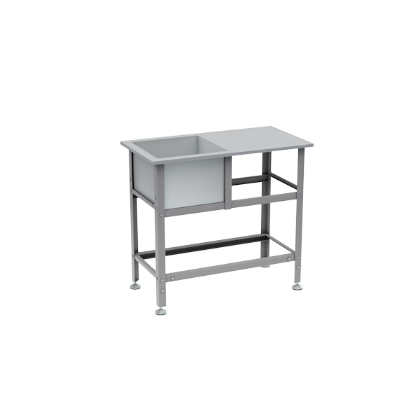 ванна моечная 1 раковина со столом 870x1010x530 фото