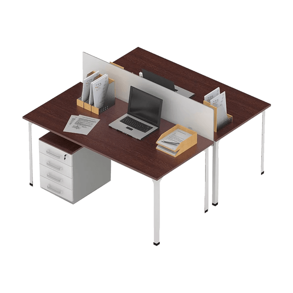 Стол офисный угловой с экраном
