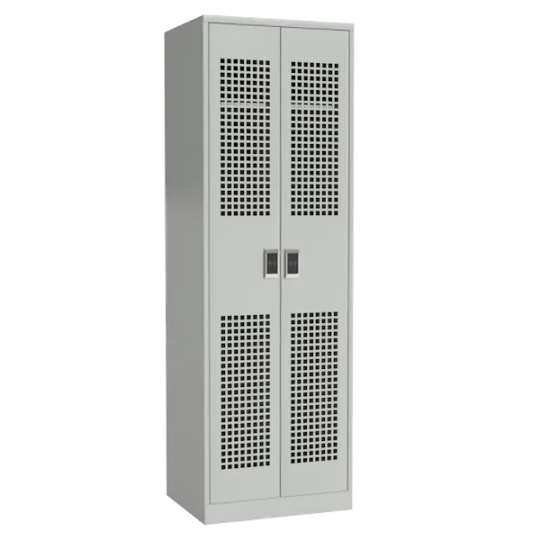 металлический шкаф для одежды перфорированный с электронным замком фото