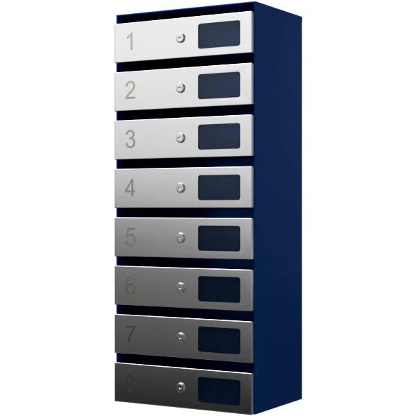 почтовый ящик 8-секционный серия ультра инокс фото