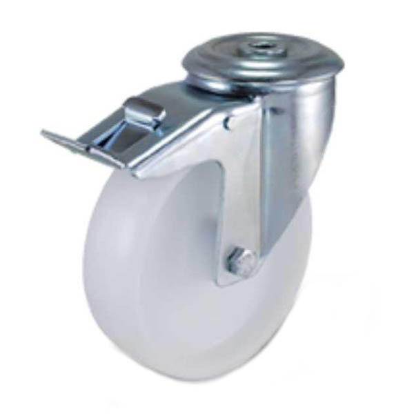 полиамидное колесо под болт с тормозом фото