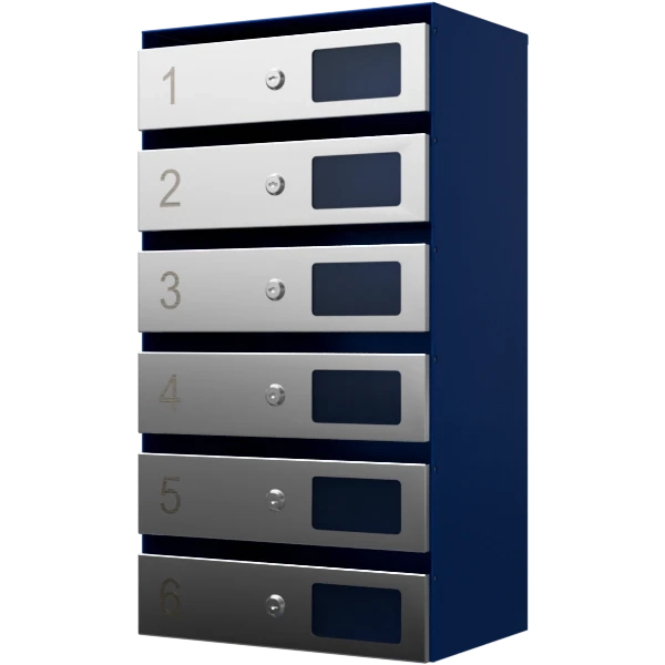 почтовый ящик 6-секционный серия ультра инокс фото