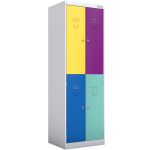 цветной четырехсекционный шкаф для одежды фото