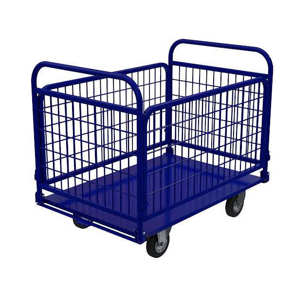 тележка со складной ручкой и сетчатыми бортами тсрс 2 фото