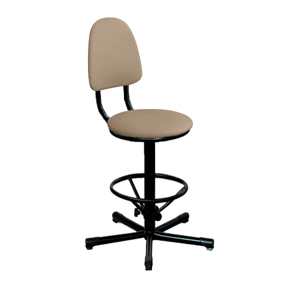 промышленный стул кремовый кр03 каркас черный фото