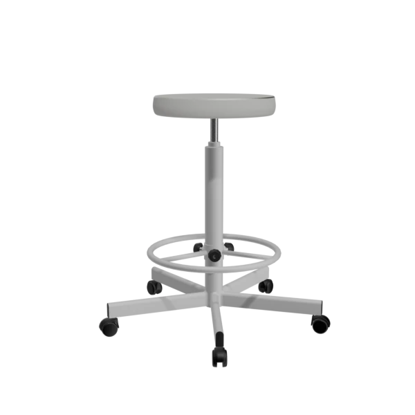 табурет на винтовой опоре т02-1/к светло-серый фото
