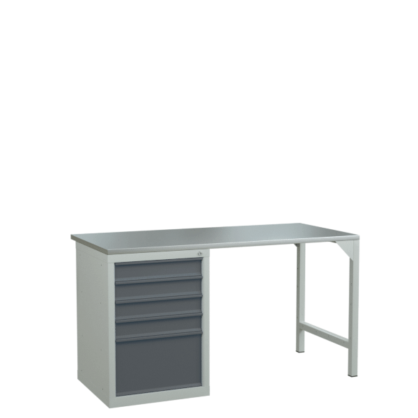 верстак 1500 с тумбой с выдвижными ящиками фото