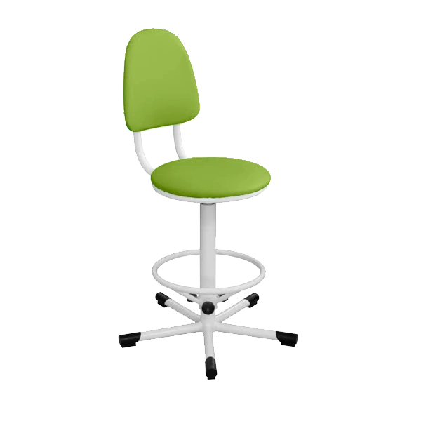 промышленный стул светло-зеленый кр03 каркас белый фото