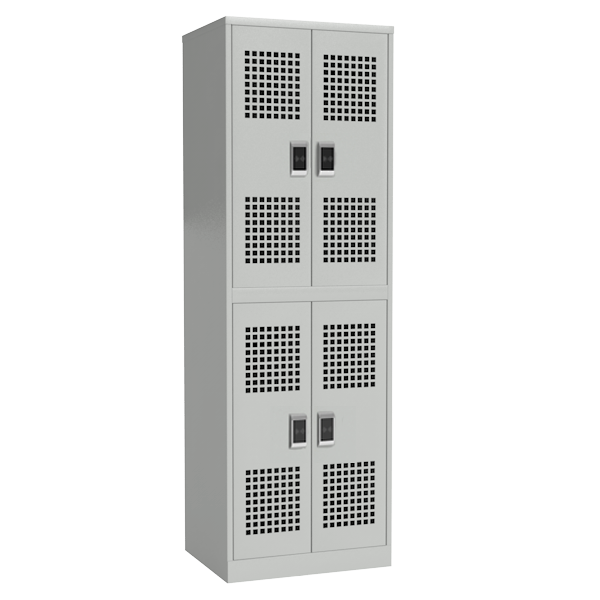 металлический перфорированный шкаф с электронным замком фото