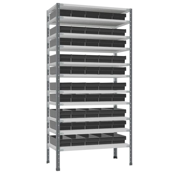 антистатический стеллаж ст-012 с ящиками 400x185x100 фото