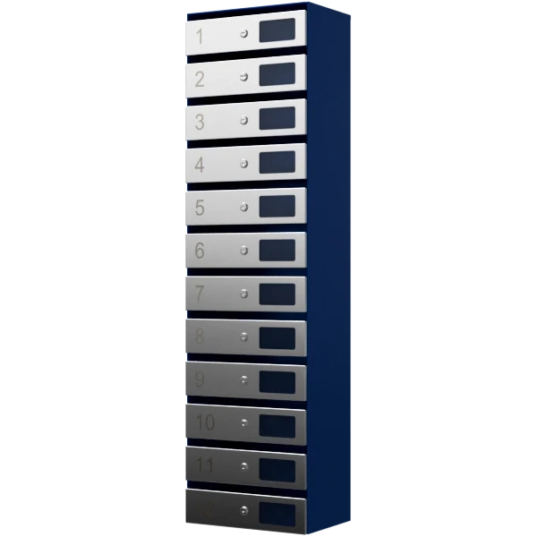 почтовый ящик 12-секционный серия ультра инокс фото