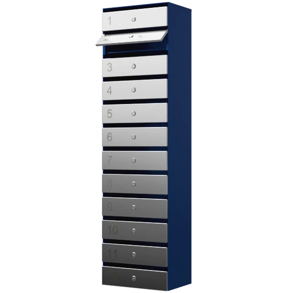 почтовый ящик 12-секционный серия ультра инокс фото