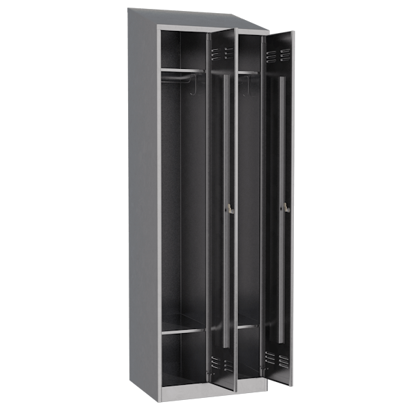 шкаф для одежды из нержавейки 2000x600x500 фото