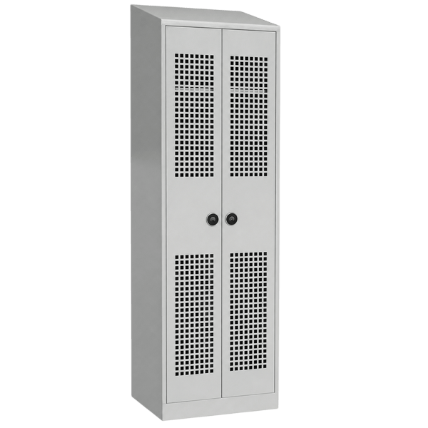 рабочий шкаф 2000x600x500 с наклонной крышей и электронным замком