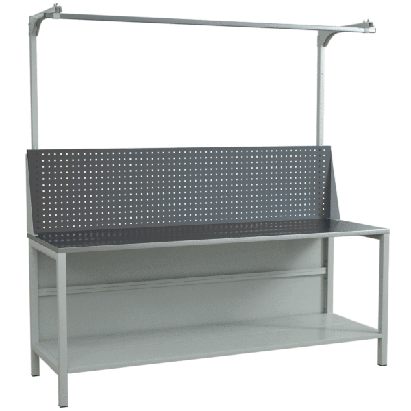 верстак 2000 с полкой и экраном с консолями фото